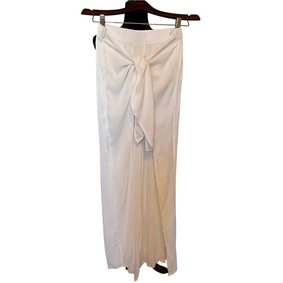Kona Sol Other - Kona Sol Swim White Tie-Front Split Leg Pull‎ On Pants Size Large